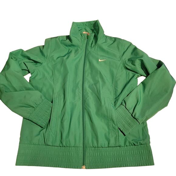 Womens Nike Athletic Department Track Full Zip Jacket Wind beaker Green Large - Picture 1 of 10